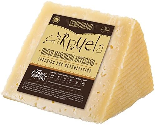 Semicured DO Manchego Cheese Wedge Carpuela 0.3 - 0.4 Kg | Spanish Cheese