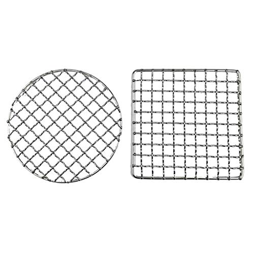 Toygogo 2Pack BBQ Grill Mesh Mat Outdoor Camping Pot Rack Portable Barbecue Mesh Net
