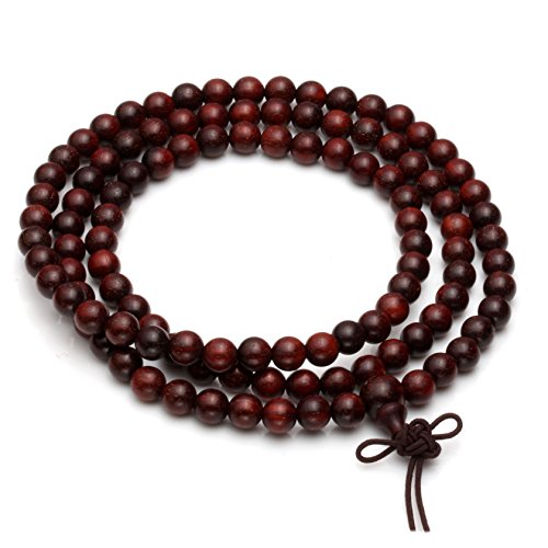 Milakoo 8mm Sandalwood Bead Bracelet Tibetan Buddhist Buddha Meditation Men Bracelet - Thumbnail 2