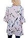 HOTAPEI Womens Summer Casual Loose Floral Printed 3/4 Ruffled Sleeve Tunic Hi Low T Shirt Blouse Tops