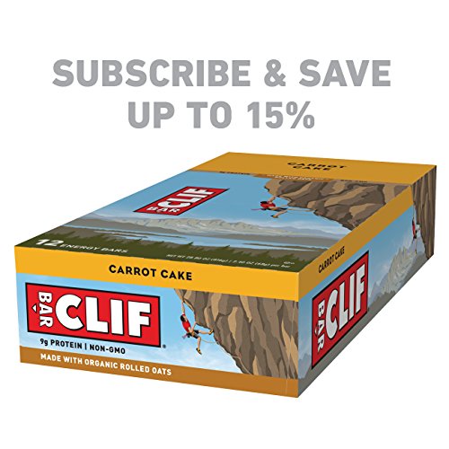 CLIF BAR - Energy Bar - Carrot Cake - (2.4 Ounce Protein Bar, 12 Count)
