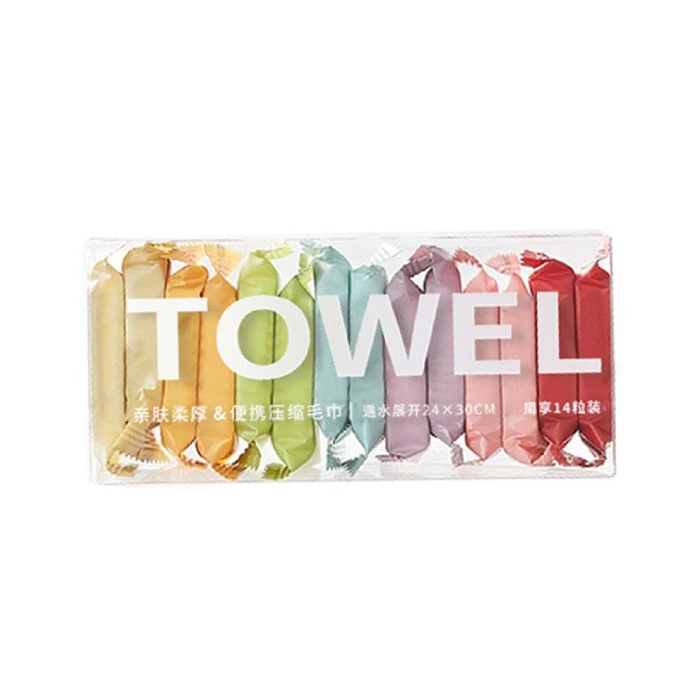 GRONGU 14pcs Disposable Washcloth Travel Towel Thickened Compressed Face Towel Portable Nonwoven Wipe For Hotel Outdoor