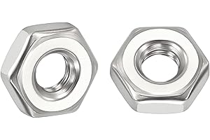 Kozelo 400pcs Hex Nuts - [#8-32] 304 Stainless Steel (A2-70) Hardware Standard Inch Coarse Thread Metal Nuts for General Mach