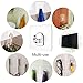 Ninth Five 12 Pack Adhesive Hooks for Hanging, 22lb Heavy Duty Wall Door Hooks, Clear Plastic Sticky Hanging Hook for Home Kitchen Bathroom Office Use