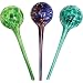 Wyndham House House System 3-Piece Globe Set,Colorful Hand-Blown Glass Plant Water, Multicolor primary