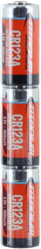 Titanium Innovations CR123A 3V 1600mAh Lithium Photo Battery, Box of 144, Wrapped in Stacks of 3 Pieces Each