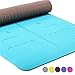 Heathyoga Eco Friendly Non Slip Yoga Mat, Body Alignment System, SGS Certified TPE Material - Textured Non Slip Surface and Optimal Cushioning,72