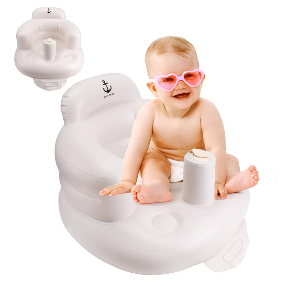 Inflatable Baby Seat, Baby Sit Up Chair with Built-in Air Pump, Baby Chairs for Sitting Up (3-36 Months), Versatile Infant Floor Seat, Toddler Beach Chair, Baby Activity Chair, Portable Baby