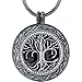Ado Glo Christmas Memorial Gift, Always in My Heart Vial Urn Locket Pendant Necklace, Tree of Life Cremation Jewelry for Ashes, Keepsake for Husband Dad