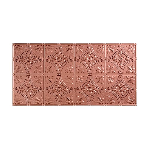 Fasade Easy Installation Traditional 2 Argent Copper Glue Up Ceiling Tile / Ceiling Panel (2' x 4' Panel)