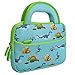 Evecase 7-8 inch Kid Tablet Sleeve, Cute Dinosaurs Themed Neoprene Carrying Sleeve Case Bag for 7-8 inch Kid Tablets (Blue & Green Trim, with Dual Handle and Accessory Pocket)