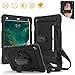 DUNNO iPad 9.7 2017/2018 case - Heavy Duty Protective Case with 360° Rotating Kickstand & Built-in Screen Protector Shockproof Design for Apple iPad 9.7 inch 2017/2018 (5th/6th Gen) (Black)