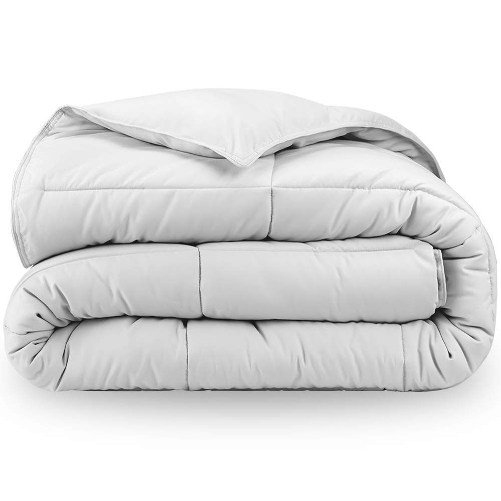 Bare Home Duvet Insert Comforter - Queen Size - Goose Down Alternative - Ultra-Soft - Premium 1800 Series - Hypoallergenic - All Season Breathable Warmth (Queen, White)