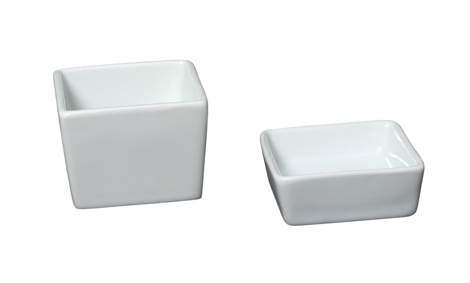 Genware NEV-353106 Deep Square Dish to fit 353028, 6 cm (Pack of 6)