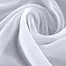 NICETOWN Sheer White Curtains for Bedroom - Rod Pocket Faux Linen Texture Sheer Voile Window Curtain Panel for Kitchen (White, 2-Pack, W55 x L45)