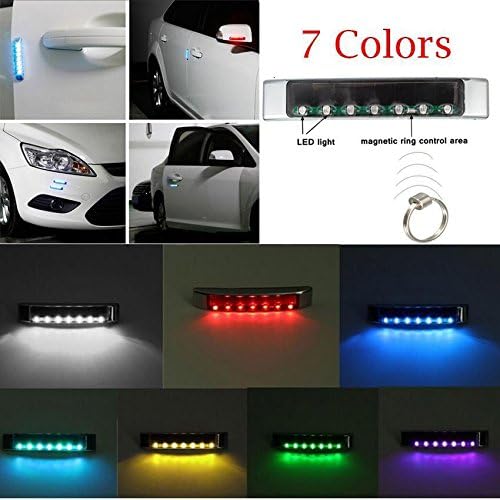 7 LEDs Solar Lamp Wireless Car Strobe Warning Light Color Changing Flash Emergency Side Signal Blinker Decorative Lights (4)