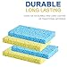 Homsolver 12PC Cellulose Heavy Duty Cleaning Scrub Sponge for Kitchen Multifunctional Dishwashing Sponges Yellow and Blue (Yellow & Blue 12 Pack)