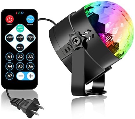 Party Lights Magic Disco Ball Dj Lights, Efuntuck Disco Lights Sound Activated Strobe Lights LED Stage Lights for Birthday DJ Kids Xmas Club Karaoke Wedding