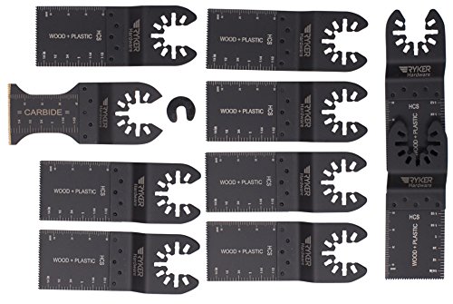 Quick Release Oscillating Saw Blades: Carbide Metal Blade Universal Fit Multitool Blade for Fein Multimaster, Dewalt, Dremel MM45, Porter Cable, Rockwell, Ridgid, Ryobi, Makita, Milwaukee, Worx