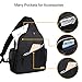 MOSISO Rope Sling Backpack (Up to 13 inch), Multipurpose Crossbody Chest One Shoulder Outdoor Travel Hiking Daypack, Black