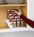YouCopia ShelfSteps 4-Tier Spice Shelf Cabinet Organizer, Small with Labels, White