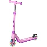 Gotrax K03 Kick Scooter for Kids, 5" LED RGB Lighted Wheels, 4.6 Lbs Lightweight and One-Click Detachable Design, Height Adjustable Handlebars, Anti-Slip Deck and Max Load 110 Lbs for Boy&Girl Age 3+