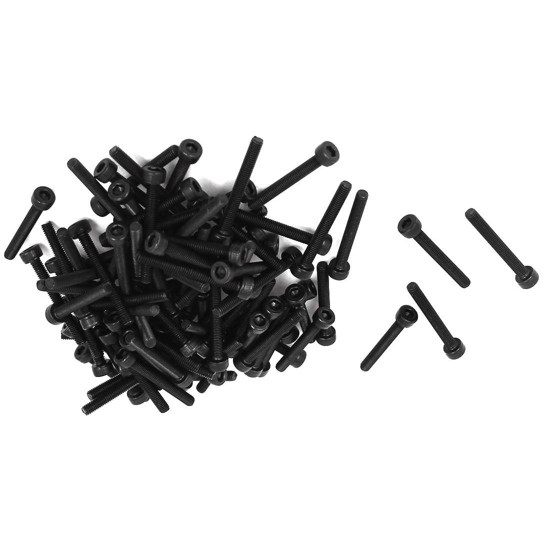 MACHSWON M2.5x25mm Hex Socket Head Cap Screws Bolts Full Thread 12.9 Grade Alloy Steel Black Oxide Finish Allen Socket Drive Machine Screws 10Pcs — image 1
