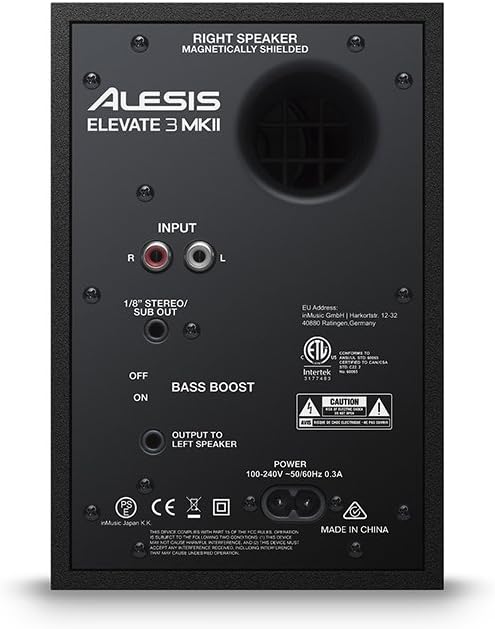 alesis elevate 3 mkii powered desktop studio speakers