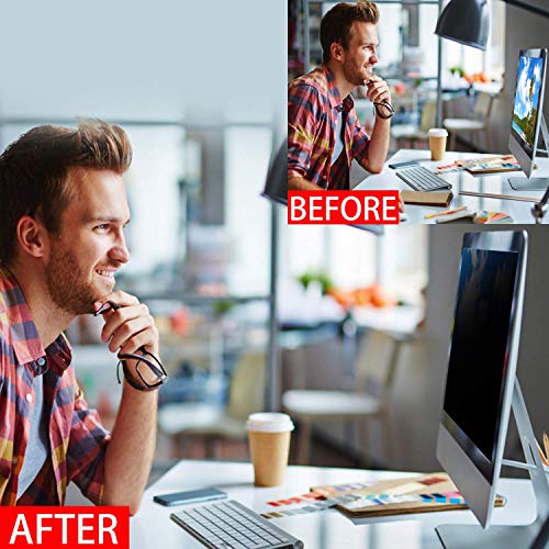 21.5''W Inch Privacy Screen Filter for Desktop Computer Widescreen Monitor - Anti-Glare, Blocks 96% UV,Anti-Scratch with 16:9 Aspect Ratio - Thumbnail 6