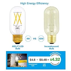 AIELIT E26 LED Bulbs 40 Watt Equivalent, Clear