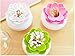 Peicees Lotus Cotton Swab Holder Q-tips Toothpicks Storage Organizer Green