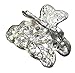 Set of 6 Mini Jaw Clips Claw Clips Silver White Bridal Hair Clips LPW-1-6
