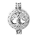 10pcs Tree of life Stainless Steel Tones Alloy Bead Cage Pendant - Add Your Own Pearls, Stones, Rock to Cage,Add Perfume and Essential Oils to Create a Scent Diffusing Locket Pendant Charms (A244)