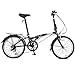 Men and Women Leisure Folding Bike 20 inch 6 Speed Commuter Adult Bicycle Compact City Cruiser-Blackthumb 4