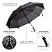 Katzendaügs Travel Umbrella Compact Mini Umbrella for Women and Men to Repel the Rain and Wind | Set of 2 - Large and Bonus Mini | Black with Windproof Carbon Fiber Ribs