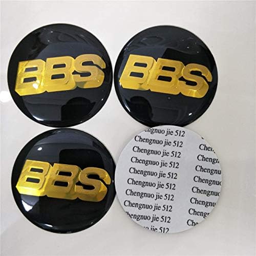 4PCS Wheel Center Hub Caps Emblem Badge Decal Stickers for BBS Golden/Black 65mm