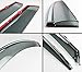 Fits for 2014-2019 Infiniti Q50 VIP JDM Clip-on Type Smoke Tinted Window Visor W/Chrome Trim