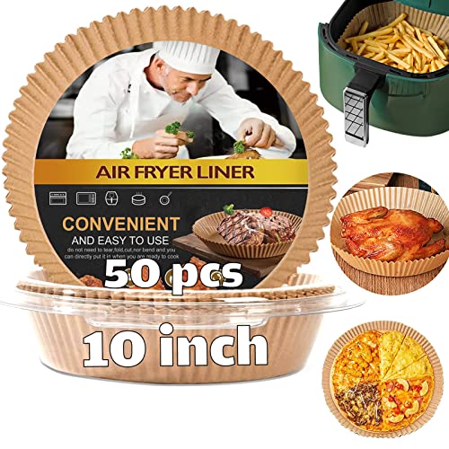 Large Air Fryer Disposable Paper Liner Round, 10 Inch Parchment Paper