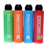 MTN Street Dabber Permanent 90ml Squeezable Paint Marker Set of 4 Bright Colors