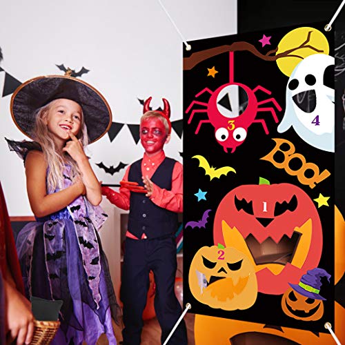 Joyibay Halloween Toss Games with 3 Bean Bags, Fun Halloween Carnival Parties Toss Games Indoor Outdoor Acivities for Kids and Adults Halloween Party Decoration Supply Set