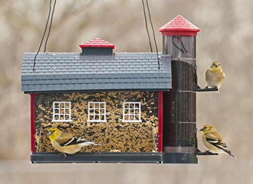 Audubon Red Barn Combo Seed Bird Feeder Model 6290