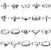 FIBO STEEL 20 Pcs Vintage Knuckle Rings for Women Stackable Midi Finger Ring Set