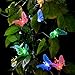 IMAGE Butterfly Solar String Lights Decorative Multi-color Beautiful Animal Design Light 20 Led for Garden, Lawn, Patio, Wedding, Party, Bedroom, Outdoor Decoration