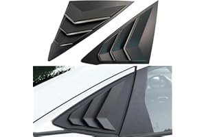 TKREENO for Honda 11th Gen Civic Sedan 2022 2023 2024 2025 Rear Side Racing Style Window Louver Decorate Cover Rear riangular Air Vent Window Blinds Auto Accessories (Matte Black)
