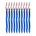 Hikemax Tripmas Premium Aluminum Tent Stakes 10 Pack - Swirled Shape Tent Pegs with Nylon Pouch - 8