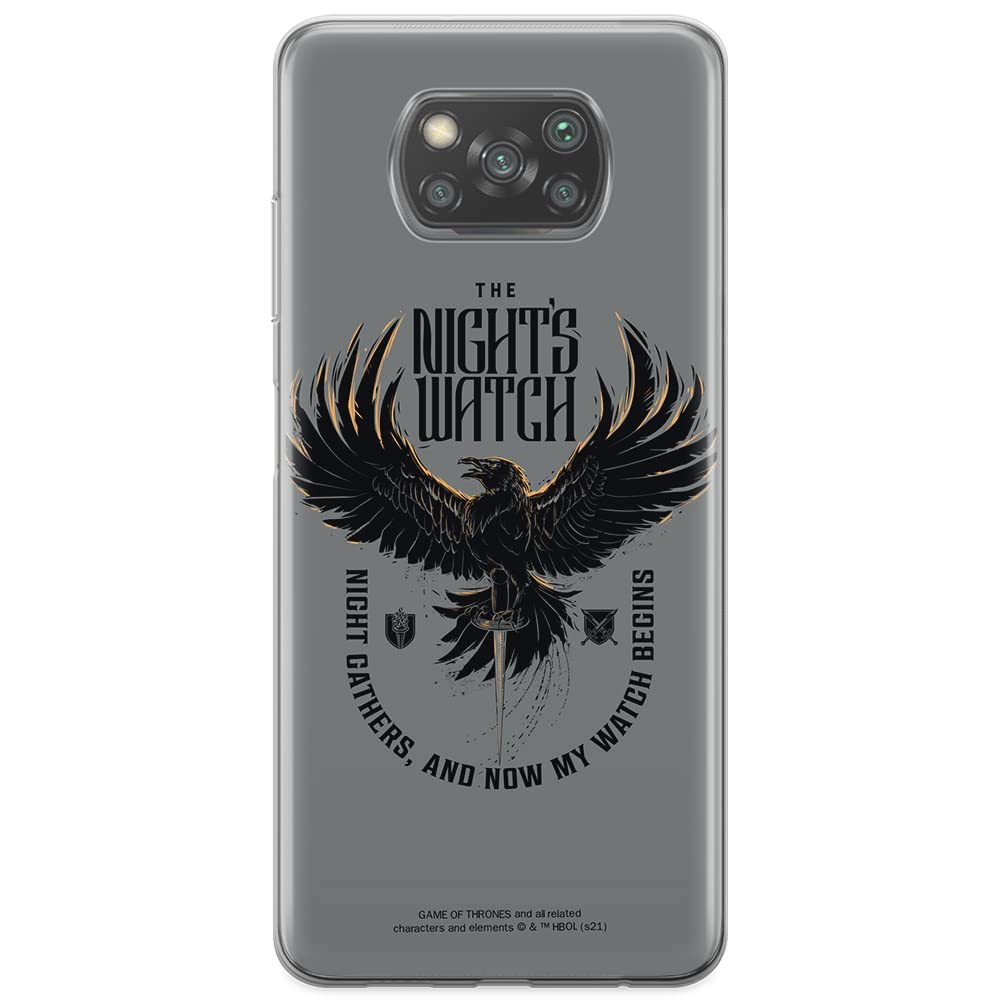 ERT GROUP mobile phone case for Xiaomi POCOPHONE X3 original and officially Licensed Game of Thrones pattern 003 optimally adapted to the shape of the mobile phone, case made of TPU