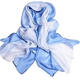SNUG STAR Cotton Silk Scarf Elegant Soft Wraps Color Shade Scarves for Women