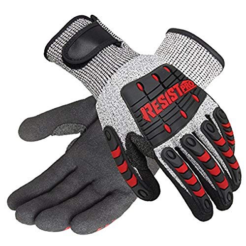 Galeton 12224-XL, RESIST ANSI A5 Cut Resistant Gloves, Sandy Nitrile Palm with…