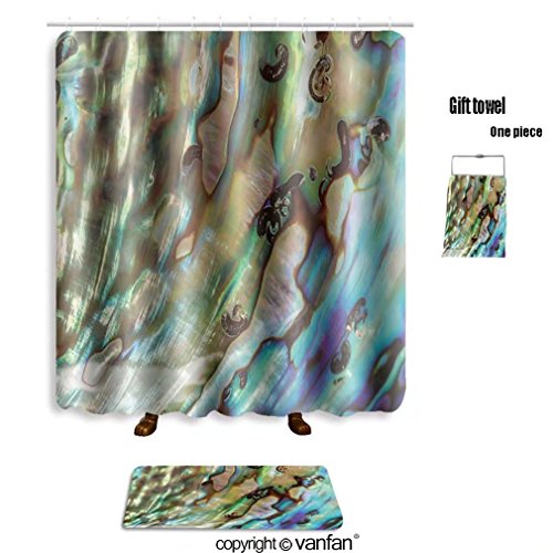 Vanfan Bath Sets With Polyester Rugs And Shower Curtain Close Up