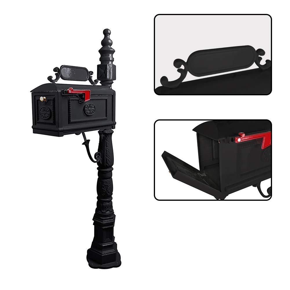 Bronze Polar Aurora Barcelona Decorative Post Mailbox Combination Stratford Heavy Duty Postal Mail Box Cast Aluminum Post Mount Mailboxes Mailboxes Accessories Fcteutonia05 De